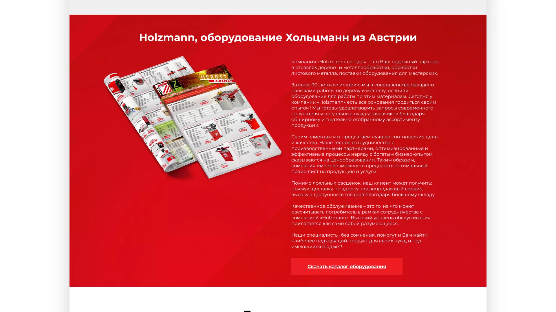 Создание сайта компании «HOLZMANN Maschinen GmbH» в Ядрине