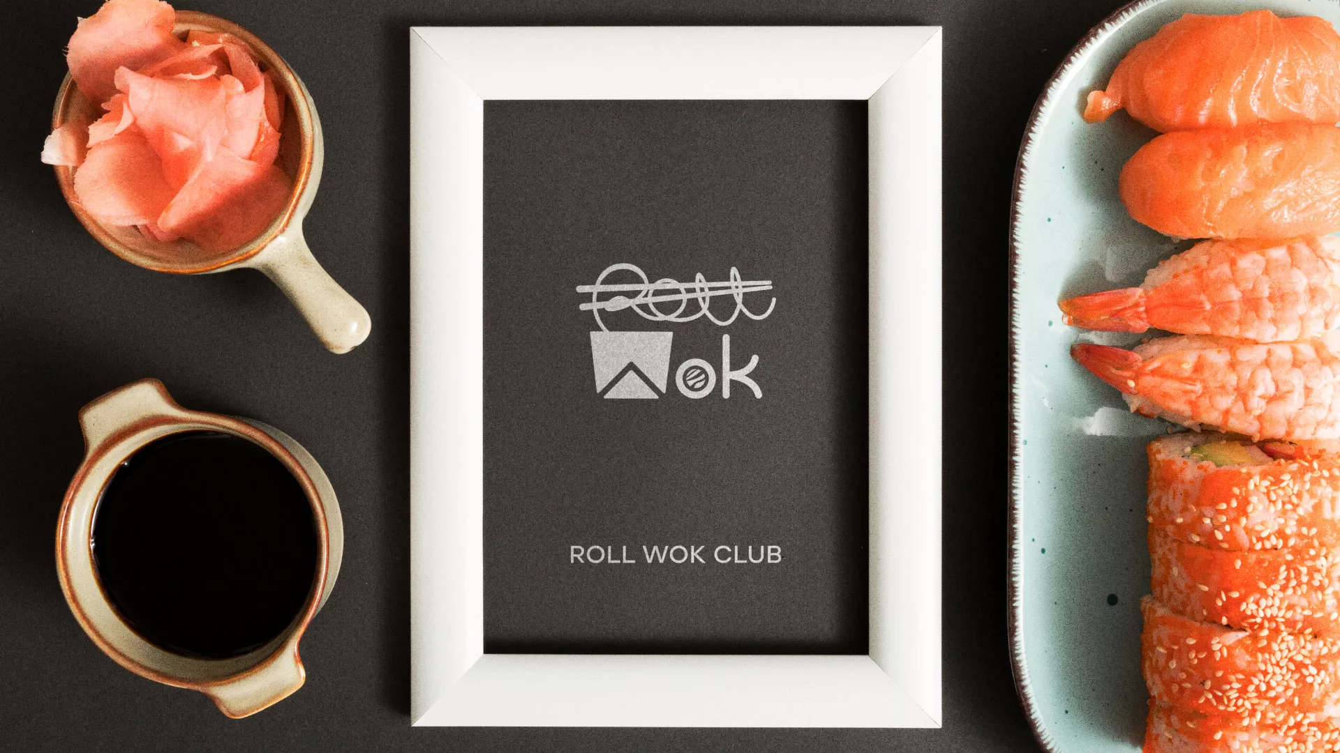 Разработка логотипа суши-бара «Roll Wok Club» в Ядрине